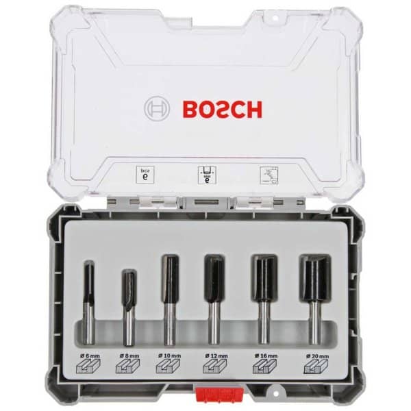 Bosch PRO Router Bit Straight Set, Shank 6 mm, 6 pcs – Ref: 2607017465---bosch-pro-router-bit-straight-set-shank-6-mm-6-pcs