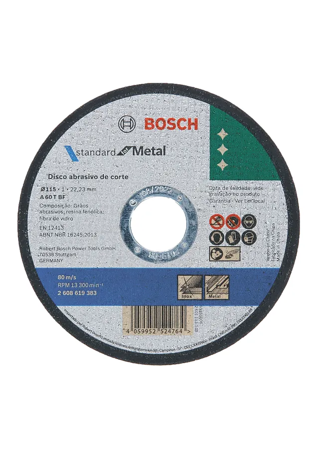 Bosch 4.5 Inch (115mm) Metal Cuting Discs – Ref: 2608619383---bosch-45-inch-115mm-metal-cuting-discs