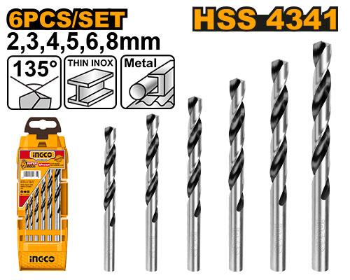 Ingco 6 Pcs HSS Metal Drill Bit Set (Hard Case) – Ref: akd1055---ingco-6-pcs-hss-metal-drill-bit-set-hard-case
