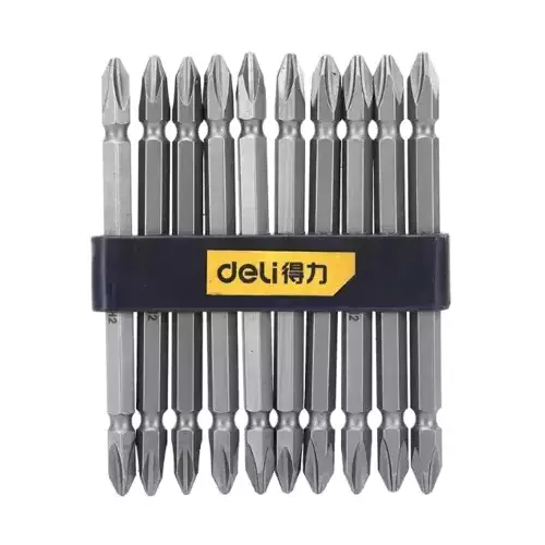 Deli Double Side Ph2X100 mm Bit (10 Pcs) – Ref: dl6903---deli-double-side-ph2x100-mm-bit-10-pcs