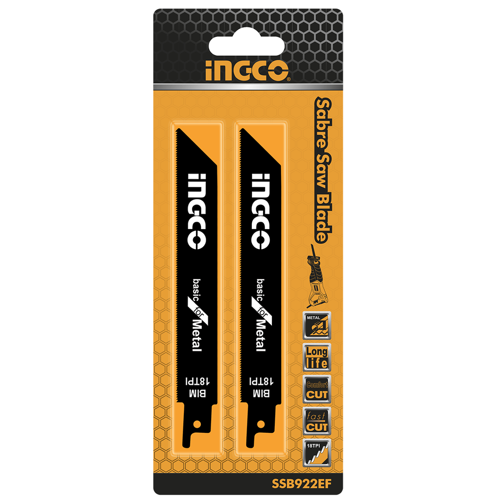 Ingco 5 Pcs Reciprocating Saw Blades (Metal) – Ref: ssb922ef---ingco-5-pcs-reciprocating-saw-blades-metal