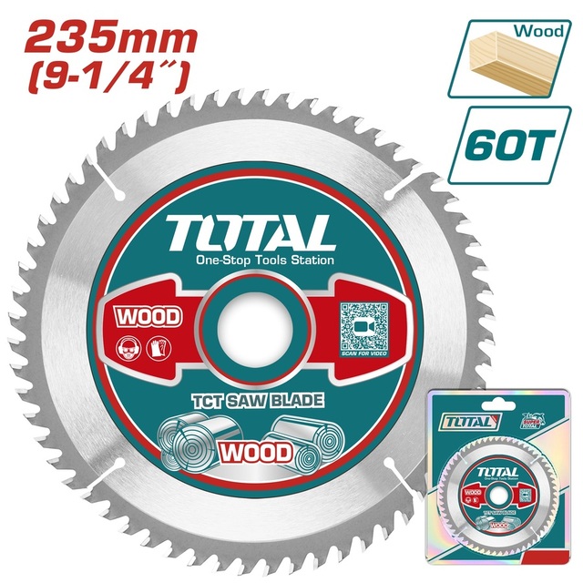 Total TCT Saw Blade (235mm) (9'') – Ref: tac231623---total-tct-saw-blade-235mm-9