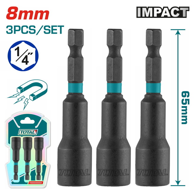 Total 3 Pcs Magnetic Nut Set – Ref: tac270831---total-3-pcs-magnetic-nut-set