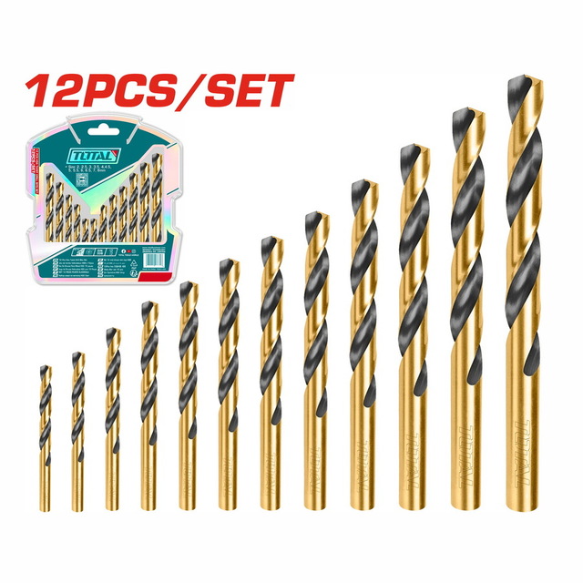 Total 12 Pcs HSS Metal Drill Bit Set – Ref: tacsd0125---total-12-pcs-hss-metal-drill-bit-set