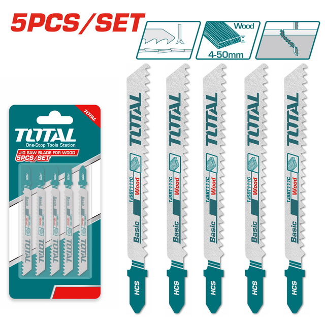Total Jigsaw Blade Set (5 Pcs) – Ref: tjsbt111c---total-jigsaw-blade-set-5-pcs