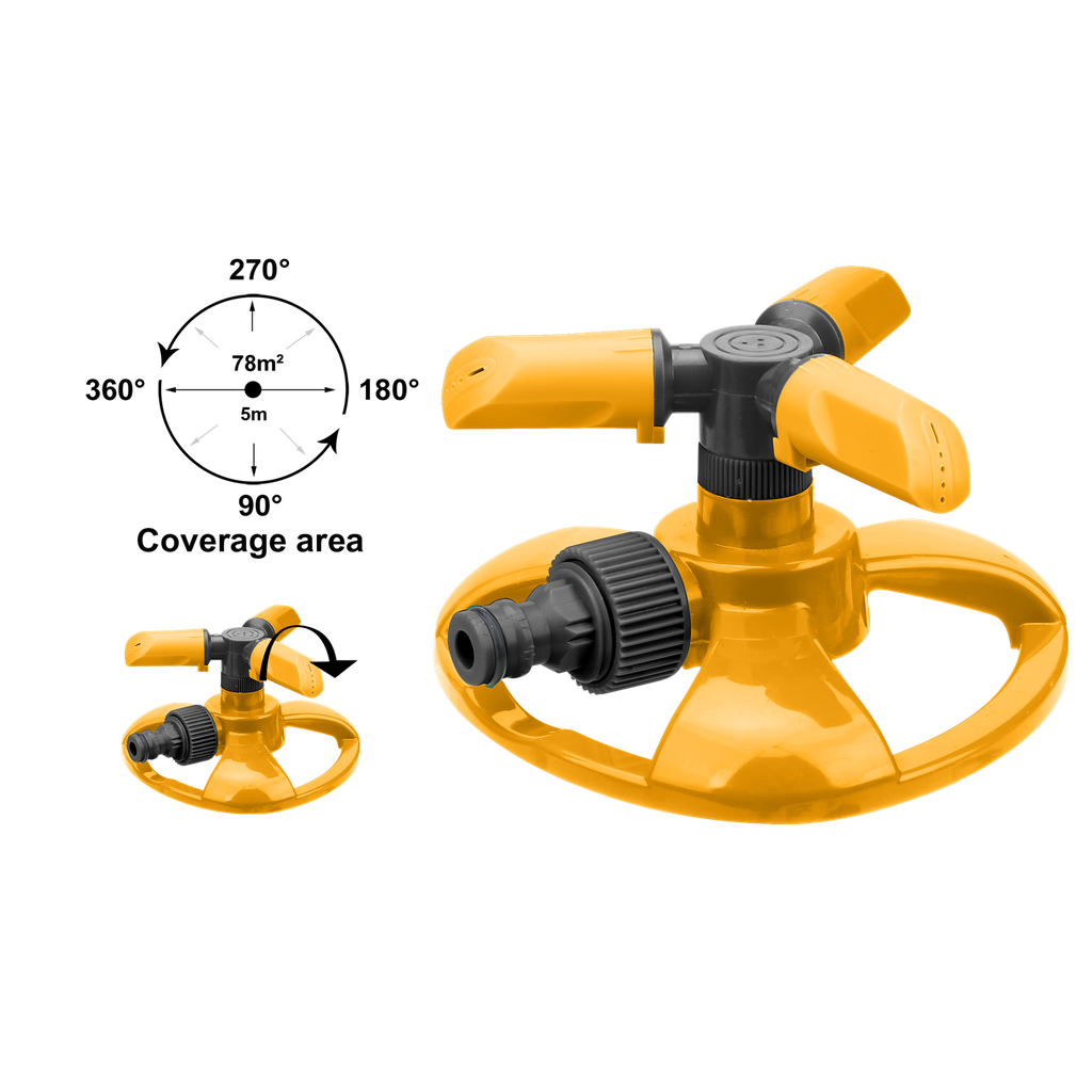 Ingco Plastic 3 Arm Rotary Sprinkler – Ref: hps23602---ingco-plastic-3-arm-rotary-sprinkler
