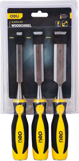 Deli Wood Chisel Set (3 Pcs) – Ref: dl6203-ed1---deli-wood-chisel-set-3-pcs