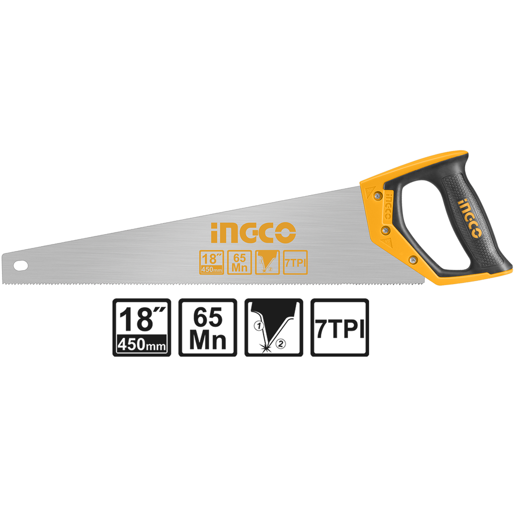 Ingco 18 inch Hand Saw – Ref: hhas08450---ingco-18-inch-hand-saw