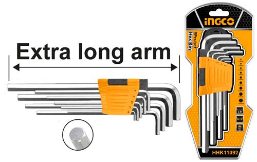 Ingco Hex Key Set (9 Pcs) – Ref: hhk11092---ingco-hex-key-set-9-pcs