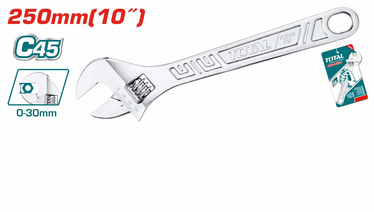 Total 10 inch Adjustable Spanner – Ref: tht1010103---total-10-inch-adjustable-spanner