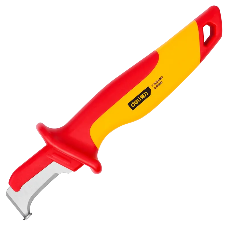 Deli Insulated Bilhook Cable Stripping Knife – Ref: dl515180---deli-insulated-bilhook-cable-stripping-knife