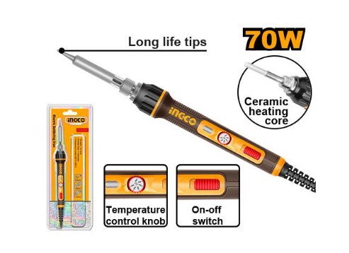 Ingco 70W Soldering Iron (Variable Temp) – Ref: si01606---ingco-70w-soldering-iron-variable-temp