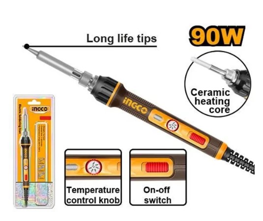 Ingco 90W Soldering Iron (Variable Temp) – Ref: si01608---ingco-90w-soldering-iron-variable-temp