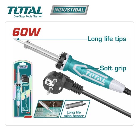Total 60W Electric Soldering Iron – Ref: tet1606---total-60w-electric-soldering-iron