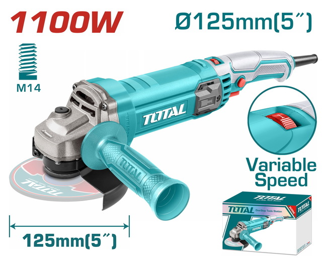 Total 5 inch 1100W Angle Grinder (Variable Speed) – Ref: tg110125565---total-5-inch-1100w-angle-grinder-variable-speed