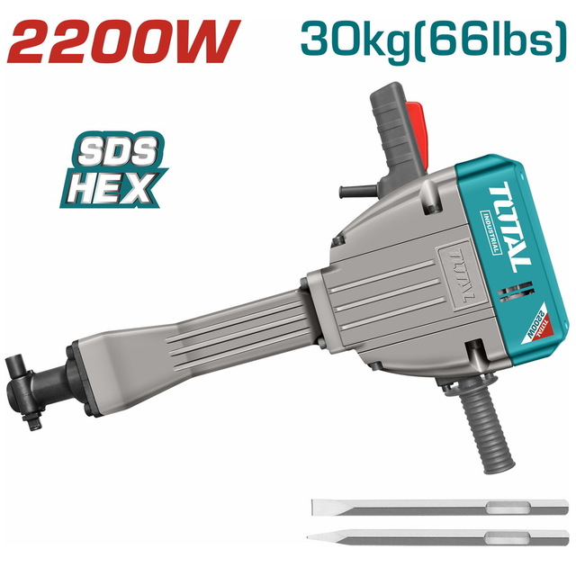 Total 2200w Demolition Breaker (Hammer) – Ref: th220502---total-2200w-demolition-breaker-hammer