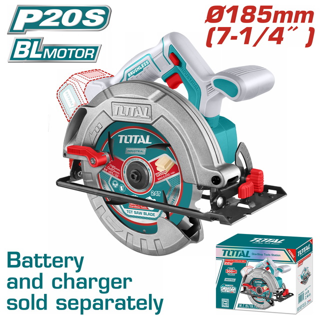 Total Cordless Circular Saw (20V) – Ref: tsli1851---total-cordless-circular-saw-20v