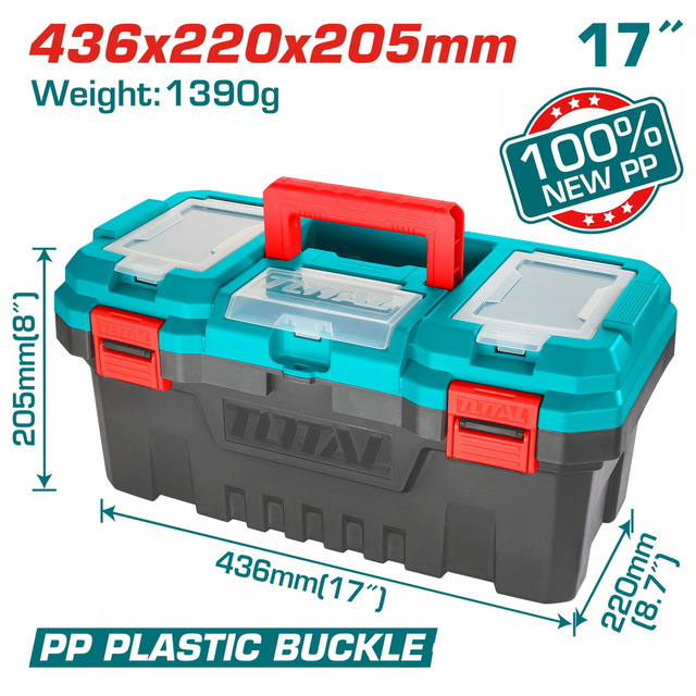 Total Plastic Tool Box (17 Inches) – Ref: tpbx0171---total-plastic-tool-box-17-inches