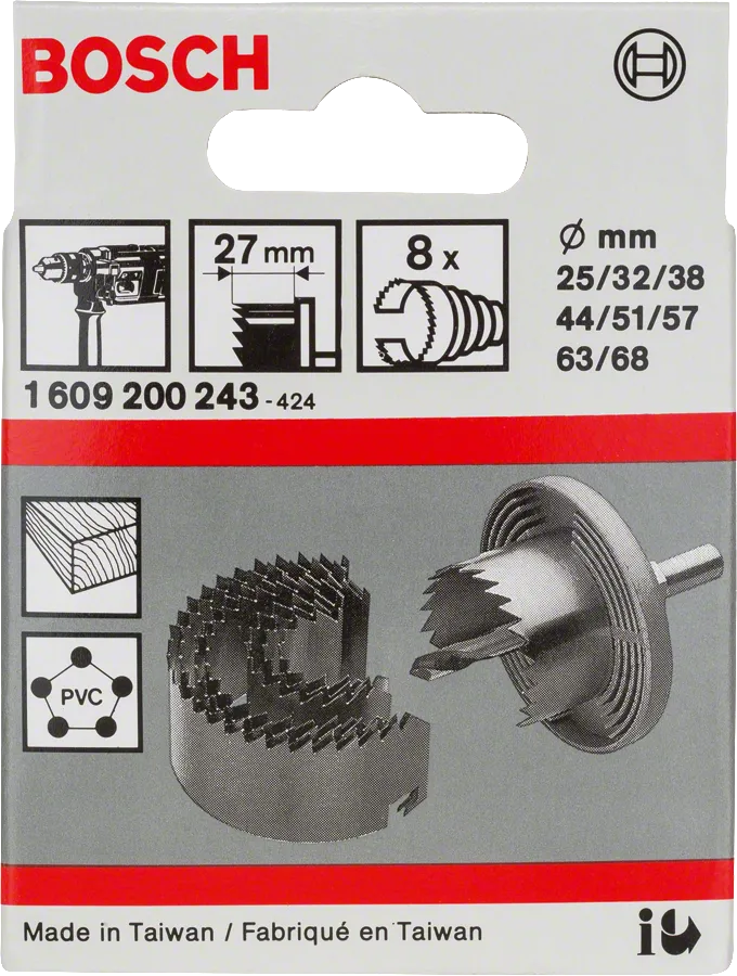 Bosch Hole Cutters Set (8 Pcs)